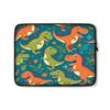Protective Case Cover Bag for iPad (Regular, Air, Pro 9, 10, 11, 12, 13 inches) Dinosaur Fantasy T-rex Dino Smiling T Rex in a Dinosaur Forest Dinosaurs Pattern Design Zippered Sleeve view 1