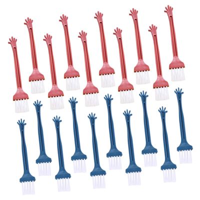 Hoement Digital Products Cleaning Tool 40pcs Five-Finger Shape Mini Keyboard Cleaner Brush Random Color