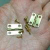 Morezmore M00891 2pc Miniature Door Hinges Screws 12x17mm 1:6 1:12 Scale view 1