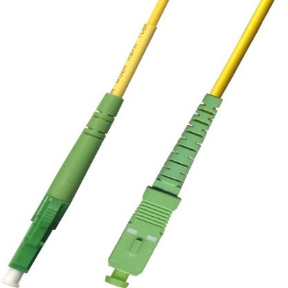 100M Singlemode Simplex Fiber Optic Cable (9/125) - LC/APC to SC/APC