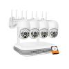 QDVOPHZA Wireless Camera System 8CH 4MP/5MP Outdoor PTZ Camera Kit CCTV 2-Way Audio Human Detect Video Surveillance Set(None,8CH NVR x 4 Cam 4MP) view 2