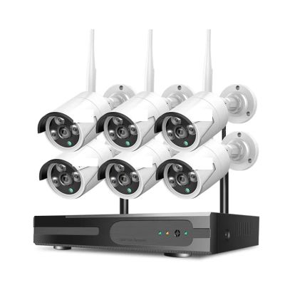 QDVOPHZA H.265 10CH NVR 5MP WiFi Video Surveillance Camera System Human Detection P2P Night Vision IP Camera Bullet Camera Kit(1T,3MP 10CH NVR 6 Cams)