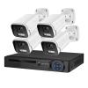 QDVOPHZA 8MP 4K Security Camera Outdoor System POE NVR Kit CCTV Audio Ai Face Record Home Human/Vehicle Detection Audio Surveillance(2T,4CH NVR 4 AI Camera) view 1