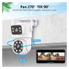 4MP Wireless Dual Lens Camera Security System Kit Two Way Audio PTZ WiFi IP Security Camera 16CH NVR Surveillance System(1T,16CH 4MP with 4 PTZ) view 4