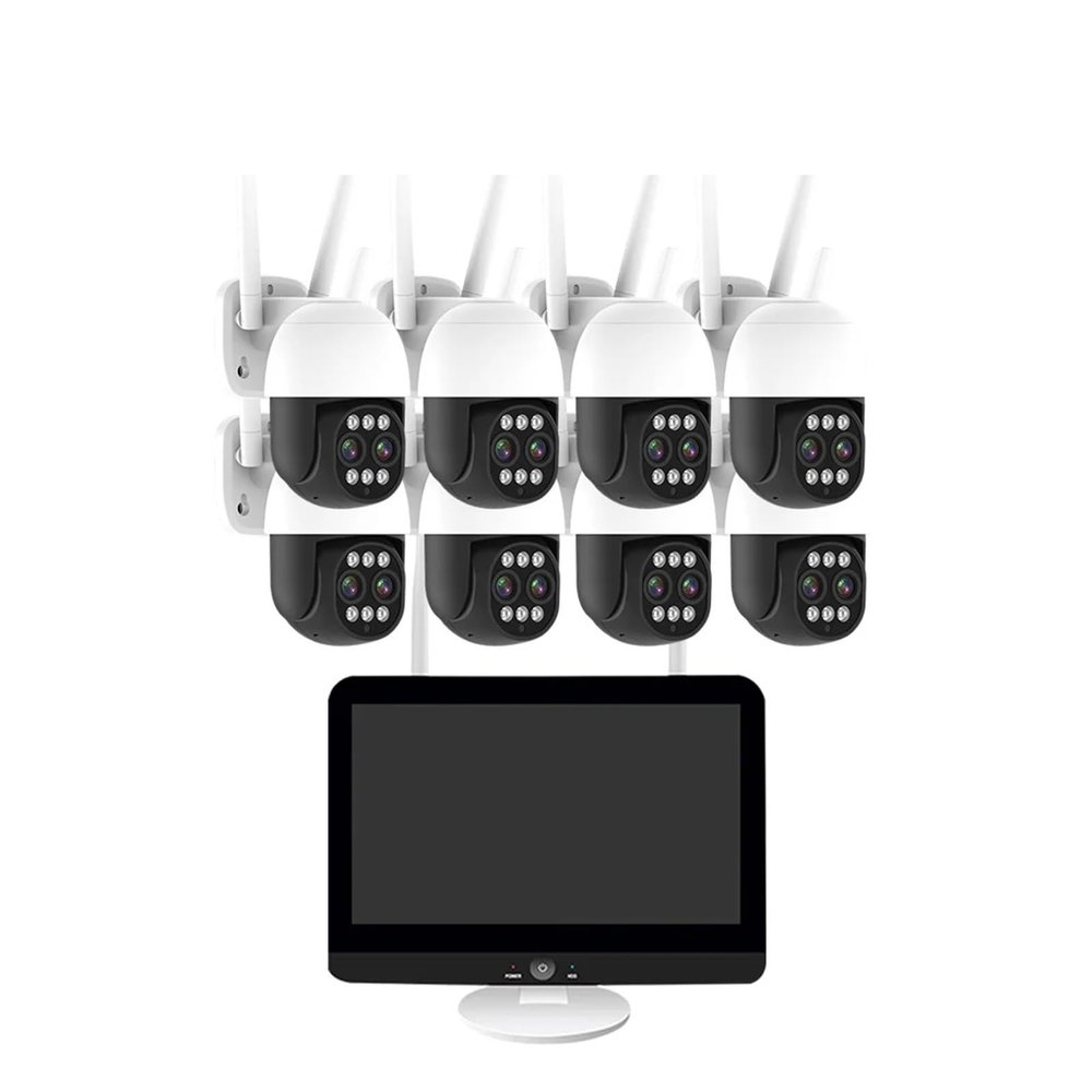 QDVOPHZA Wireless WiFi Camera Kit 8MP 10X Zoom PTZ AI Human Detection Outdoor Security Camera 10CH NVR Video Surveillance System(None,8 Camera 10CH NVR_E/U)