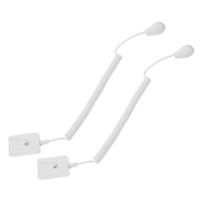 CAXUSD 2pcs Retractable Tv Remote Tether with Strong Adhesive Hook Anti-Lost Spring Wire for Organizing Remotes and Items White