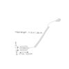 CAXUSD 2pcs Retractable Tv Remote Tether with Strong Adhesive Hook Anti-Lost Spring Wire for Organizing Remotes and Items White view 2