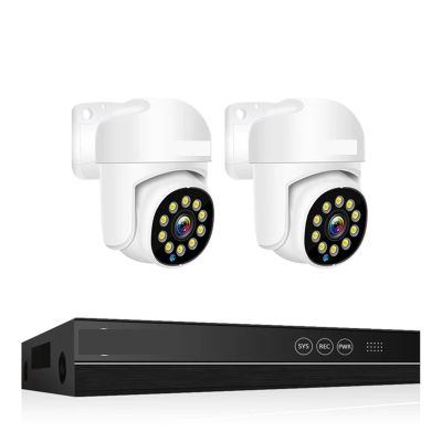 4K POE Surveillance System 8MP 4MP Two Way Audio PTZ CCTV Outdoor AI Security Camera 8CH P2P NVR Video Surveillance Kit(None,8CH 8MP with 2 Cam)