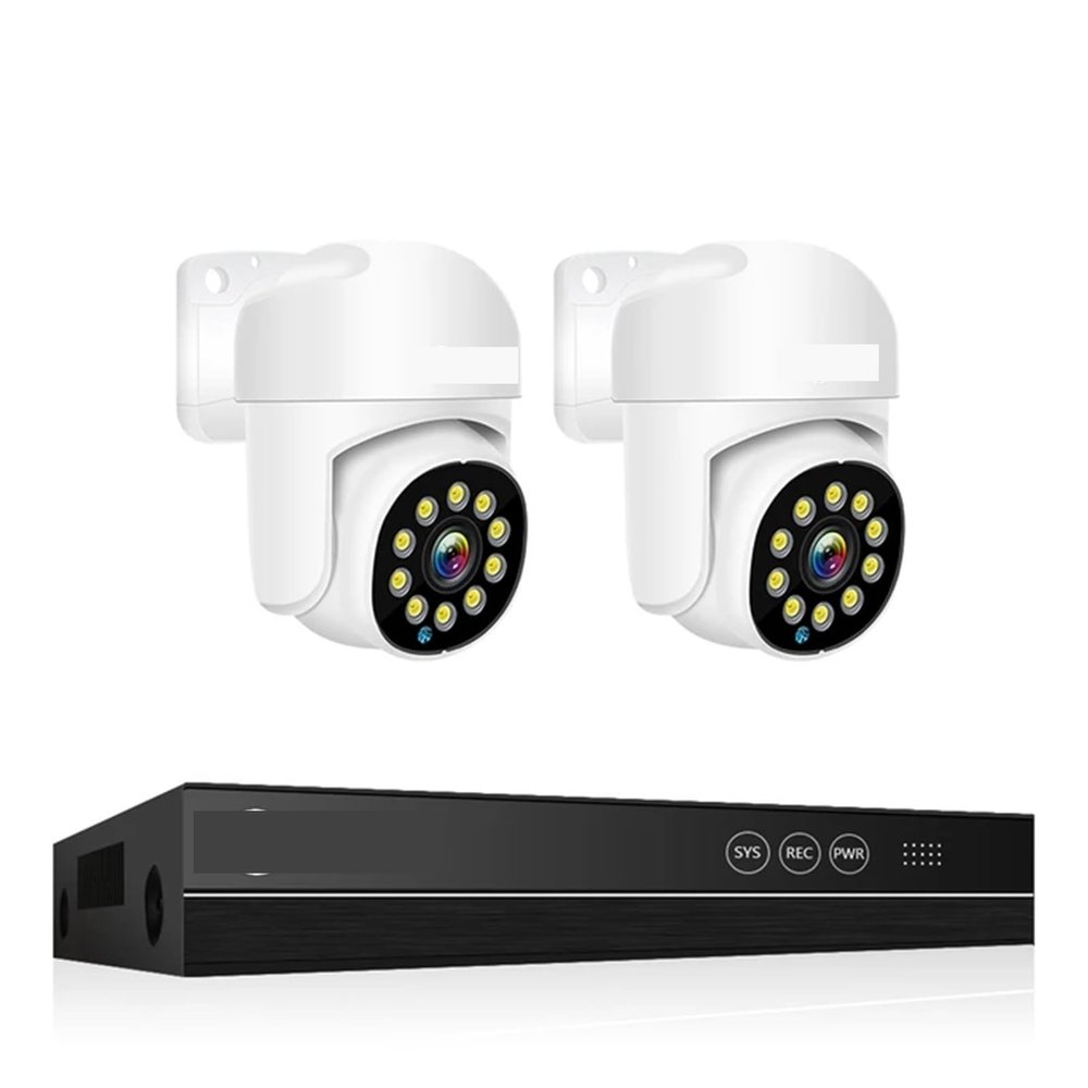 4K POE Surveillance System 8MP 4MP Two Way Audio PTZ CCTV Outdoor AI Security Camera 8CH P2P NVR Video Surveillance Kit(None,8CH 8MP with 2 Cam)