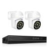 4K POE Surveillance System 8MP 4MP Two Way Audio PTZ CCTV Outdoor AI Security Camera 8CH P2P NVR Video Surveillance Kit(None,8CH 8MP with 2 Cam) view 1