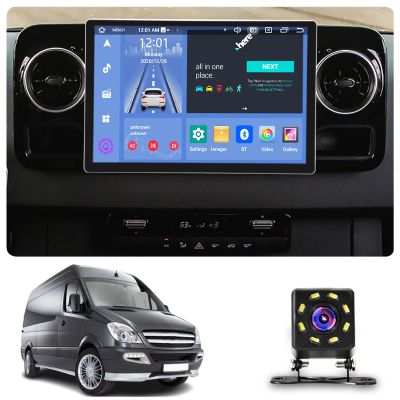 13.3" Touch Screen Multimedia Head Unit Video Audio Player for Mercedes-Benz Sprinter (2018-2022), Android 13 Double Din Stereo Support WiFi Bluetooth Steering Wheel Control Carplay(Size:8+256 G)