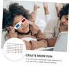 KICHOUSE 30pcs Cardboard Glasses Anaglyph Glasses for Home Use Lightweight and Portable Suitable for Adults and Boys and Girls Lens for Enjoyable Visual view 3