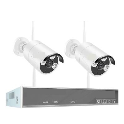 QDVOPHZA Tuya Video Surveillance Cameras System with Wireless WiFi NVR Kit 2MP Smart Home Outdoor CCTV Security Camera Set(4T,2 Cam with 8CH NVR)