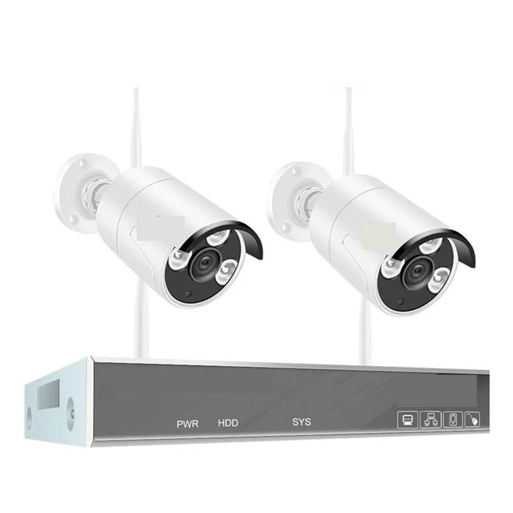 QDVOPHZA Tuya Video Surveillance Cameras System with Wireless WiFi NVR Kit 2MP Smart Home Outdoor CCTV Security Camera Set(4T,2 Cam with 8CH NVR)