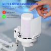 FEELWORLD VM1 White Gaming PC USB Microphone Condenser Mic with Noise Cancellation Mute RGB Light, Computer Accessories Gifts for Gamer YouTube Twitch Podcast Streaming Recording Online Chat PS4 PS5 view 2