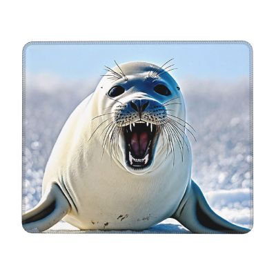 Harp Seal Painting Wallpaper Mousepad, Mousepad with Non-Slip Rubber Base,Game Mousepad,Computer Mousepad,Desk Accessories Mousepad.Multiple Sizes