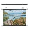 Portable Manual Projection Screen, Retractable Pull Up Screen, Mobile Projection Screen Stand, Hangable HD Projection White Screen For Indoor Movie Home Theater Office 30" , 40" , 50" , 60" , 72"(16:9 view 1