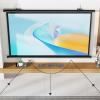 Portable Manual Projection Screen, Retractable Pull Up Screen, Mobile Projection Screen Stand, Hangable HD Projection White Screen For Indoor Movie Home Theater Office 30" , 40" , 50" , 60" , 72"(16:9 view 3
