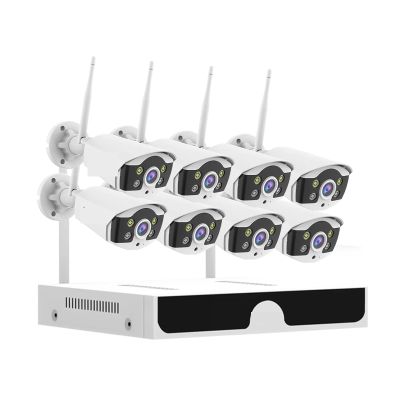 3MP 5MP WiFi CCTV System 10CH NVR Security Camera System Two Way Audio Outdoor Wireless IP Cameras Video Surveillance Kit(None,10CH 5MP 8 Cameras)