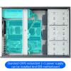 DirectNine Basics ZhenLoong 12 Bay hot-swap HDD Full Tower case EEB/EATX Server Graphic Workstation Chassis SATA3.0 6Gb backplane with 2 x GPU Fan and Air Transportation Takes About 15 Days. view 4