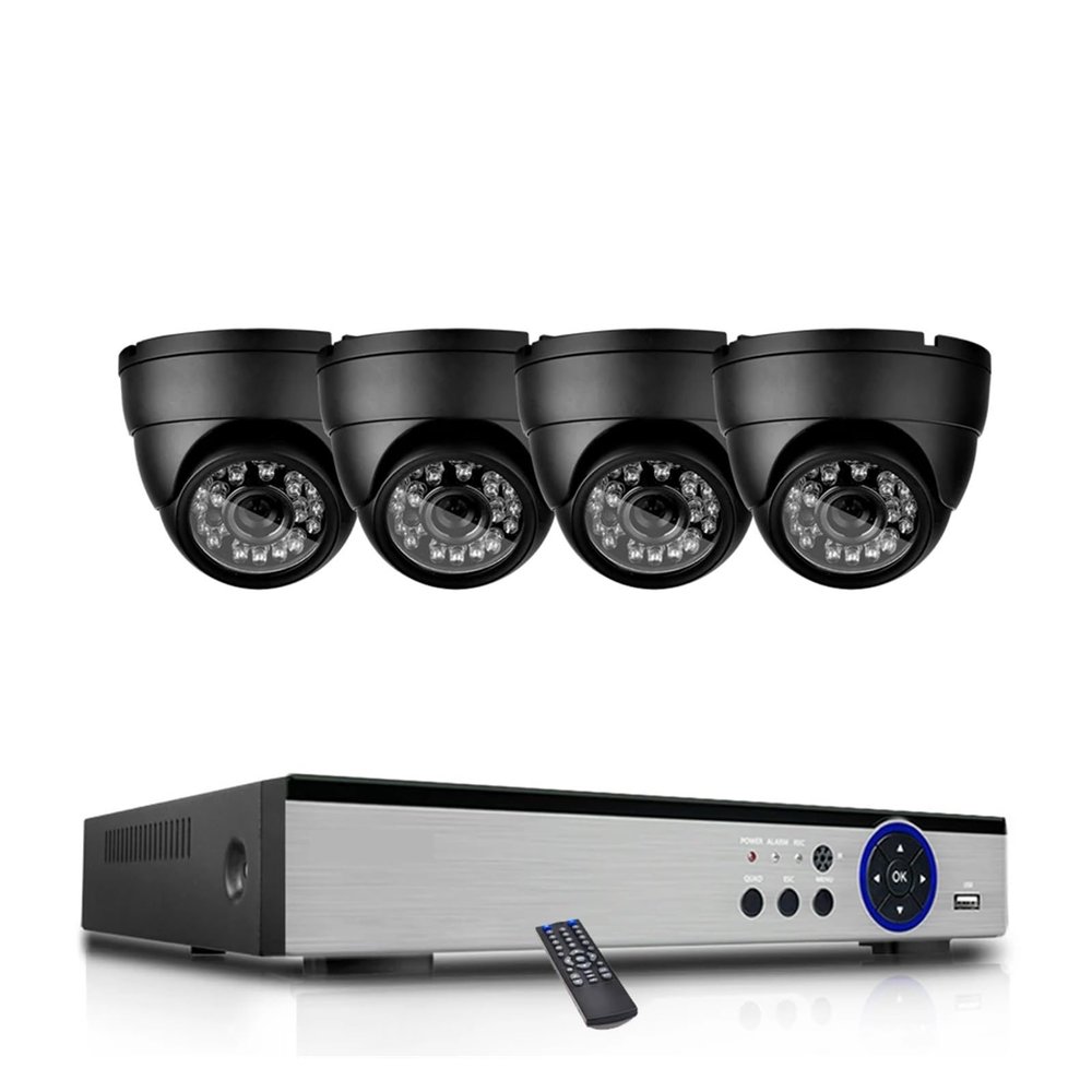 8CH 4K CCTV Camera System 8MP Ai Human Detection Indoor Outdoor Dome POE IP Camera Night Vision Video Surveillance Kit(None,8CH NVR x 4PCS 2K)