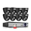 8CH 4K CCTV Camera System 8MP Ai Human Detection Indoor Outdoor Dome POE IP Camera Night Vision Video Surveillance Kit(None,8CH NVR x 4PCS 2K) view 2