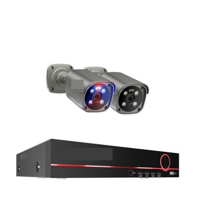 QDVOPHZA 8CH 5MP 8MP Security Camera System 4K HD POE IP Camera Kit Two Way Audio Face Detect Metal Outdoor Video Surveillance(None,8CH 2Pcs 8MP Camera)