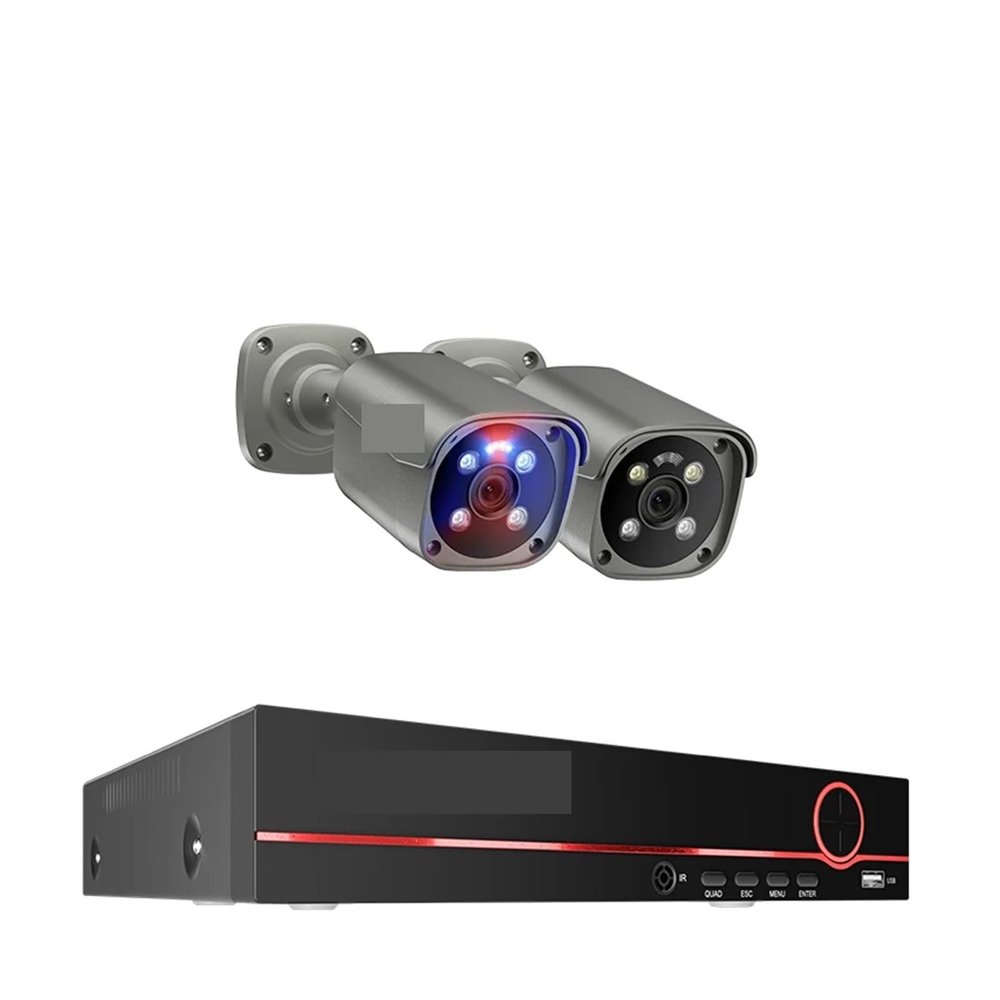 QDVOPHZA 8CH 5MP 8MP Security Camera System 4K HD POE IP Camera Kit Two Way Audio Face Detect Metal Outdoor Video Surveillance(None,8CH 2Pcs 8MP Camera)