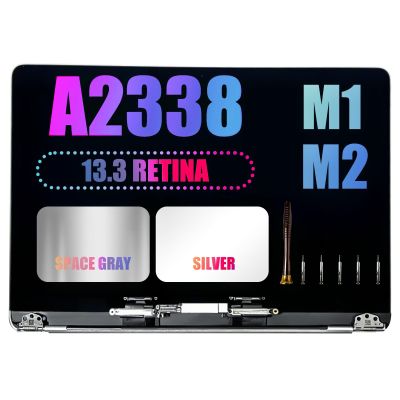 A2338 Screen Replacement for M1 M2 MacBook Pro Retina 13"" A2338 LCD Screen EMC 3578 MYD83 MYD92 MYDA2 MYDC2 Full LCD LED Screen Display Assembly (Space Gray), 13.3 inch