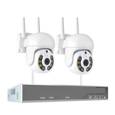 QDVOPHZA 4MP HD Wireless Surveillance System WiFi PTZ Camera Set CCTV Two Way Audio Waterproof IP Security 10CH P2P NVR Video Kit(None,10CH 3MP 2 PTZ)