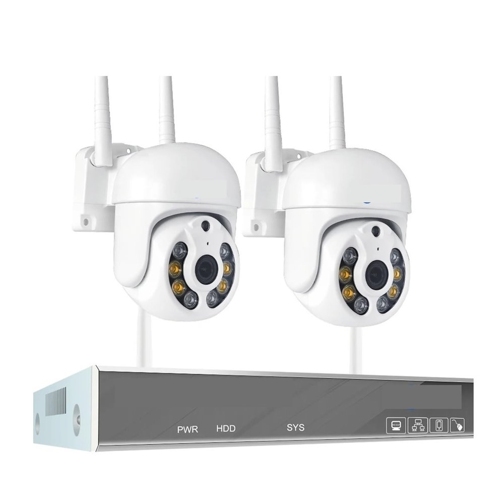 QDVOPHZA 4MP HD Wireless Surveillance System WiFi PTZ Camera Set CCTV Two Way Audio Waterproof IP Security 10CH P2P NVR Video Kit(None,10CH 3MP 2 PTZ)