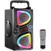 Bluetooth Speaker, 60W(Peak) Wireless Portable Small Home Party Speakers with Double Subwoofer Deep Bass, Radio, Lights, 80dB Loud Stereo Sound Boombox for Outdoor Camping Gifts view 1