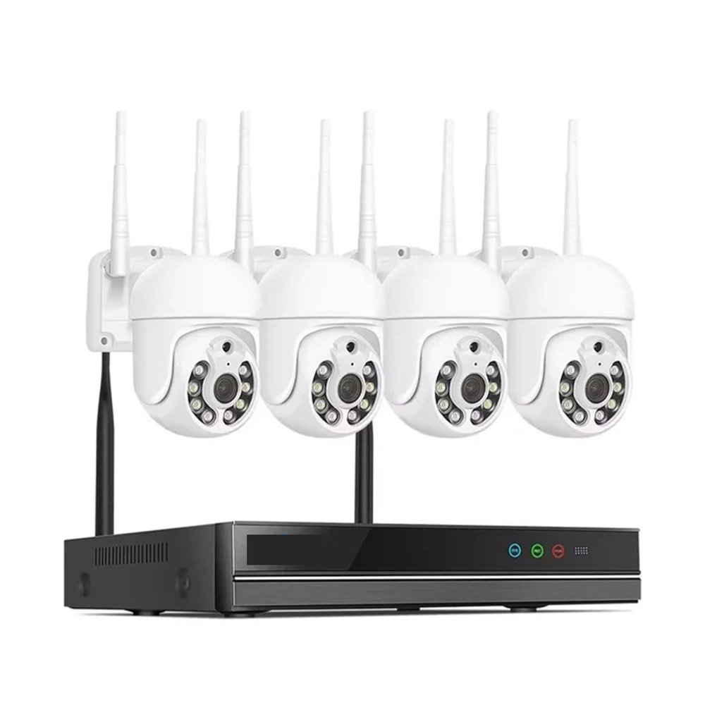 QDVOPHZA 5MP WiFi CCTV Camera Security System Kit 10CH NVR Recorder Set P2P Outdoor Wireless IP Cameras Video Surveillance System(None,5MP PTZ System)