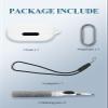 Case for Soundcore by Anker Space A40 Adaptive Active Noise Cancelling Wireless Earbuds, WUNIAK Soft Silicone Protective Portable Scratch Shock with Cleaner Kit & Carabiner & LanyardWhite view 2