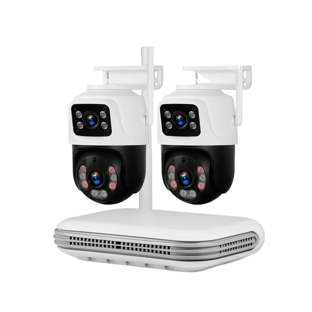 QDVOPHZA 6MP HD IP monito Security Protection Wireless PTZ WiFi Video Surveillance Monitor 8CH NVR CCTV Waterproof Surveillance Kit(None,8CH NVR and 2 CAM_U/S)