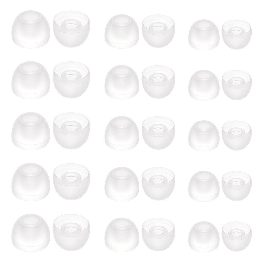 15 Pairs Silicone Ear Bud Replacement Pieces Earbuds Ear Tips Replacement Ear Bud Covers S/M/L Sizes Ear Gels Soft Earphones Earbuds Clear Ear Cushion Ear Bud Tips Replacement Kit