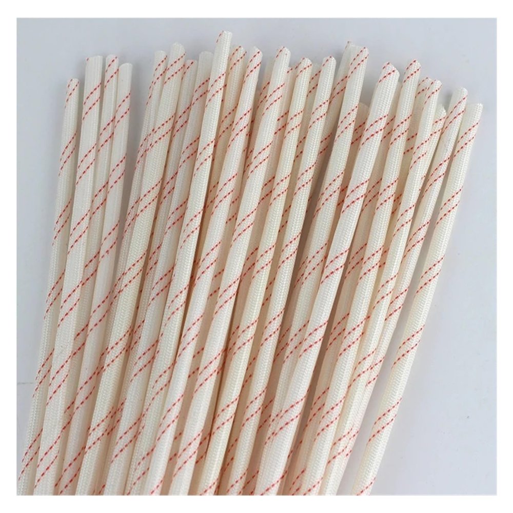 1M/Lot 1mm 1.5mm 2mm 2.5mm 3mm 3.5mm -60mm 600 Deg High Temperature Braided Soft Fiberglass Sleeving Fiber Glass Tube Tubing(1.5mm)