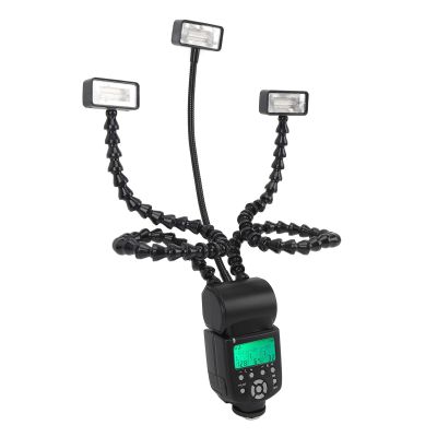 Camera Macro Flash Flexible 3 Head 5600K 8 Level Brightness Portable Camera Macro Arm Light for Jewelry Food Photography