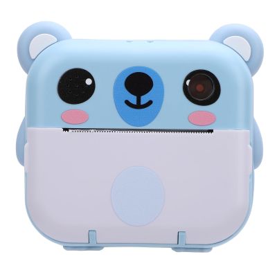 Wisoqu Instant Print Camera for Kids, 1080P HD Digital Video Cameras with 2 Inch 320x240 TFT Screen, Support Music Playback and Casual Games (Blue)
