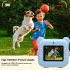 Wisoqu Instant Print Camera for Kids, 1080P HD Digital Video Cameras with 2 Inch 320x240 TFT Screen, Support Music Playback and Casual Games (Blue) view 3