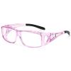 PUBOWT Fit Over Blue Light Blocking Computer Reader for Women Men Anti-Blue Light Filter Wrap Around Eyeglasses (Transparent Purple) view 2