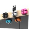 HOMSFOU 10pcs Silicone Cable Winder Desktop Wire Organizer for Efficient Soft Silicone Cord Protector for Earphones Mouse and More Black view 2