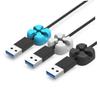 HOMSFOU 10pcs Silicone Cable Winder Desktop Wire Organizer for Efficient Soft Silicone Cord Protector for Earphones Mouse and More Black view 3