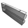 Under Desk Storage Basket, Under Desk Cable Management Tray Iron Double Layer No Drilling Trackless Installation Desk Cable Organizers, Wire Management Tray for Studies Office view 3