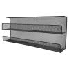 Under Desk Storage Basket, Under Desk Cable Management Tray Iron Double Layer No Drilling Trackless Installation Desk Cable Organizers, Wire Management Tray for Studies Office view 4
