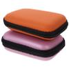 CONGARTENO 2pcs Portable Hard Drive Storage Case Travel-Friendly Organizer for Computer Accessories Durable Protection with Versatile Design Orange and Pink view 1