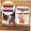 CONGARTENO 2pcs Portable Hard Drive Storage Case Travel-Friendly Organizer for Computer Accessories Durable Protection with Versatile Design Orange and Pink view 2