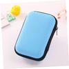 OSOLADY Eva Material Earphone Bag Storage Pouch for Travel Cable Compartment Mesh Organizer Large Capacity for Earbuds Cables Coins Small Items Sky Blue view 2