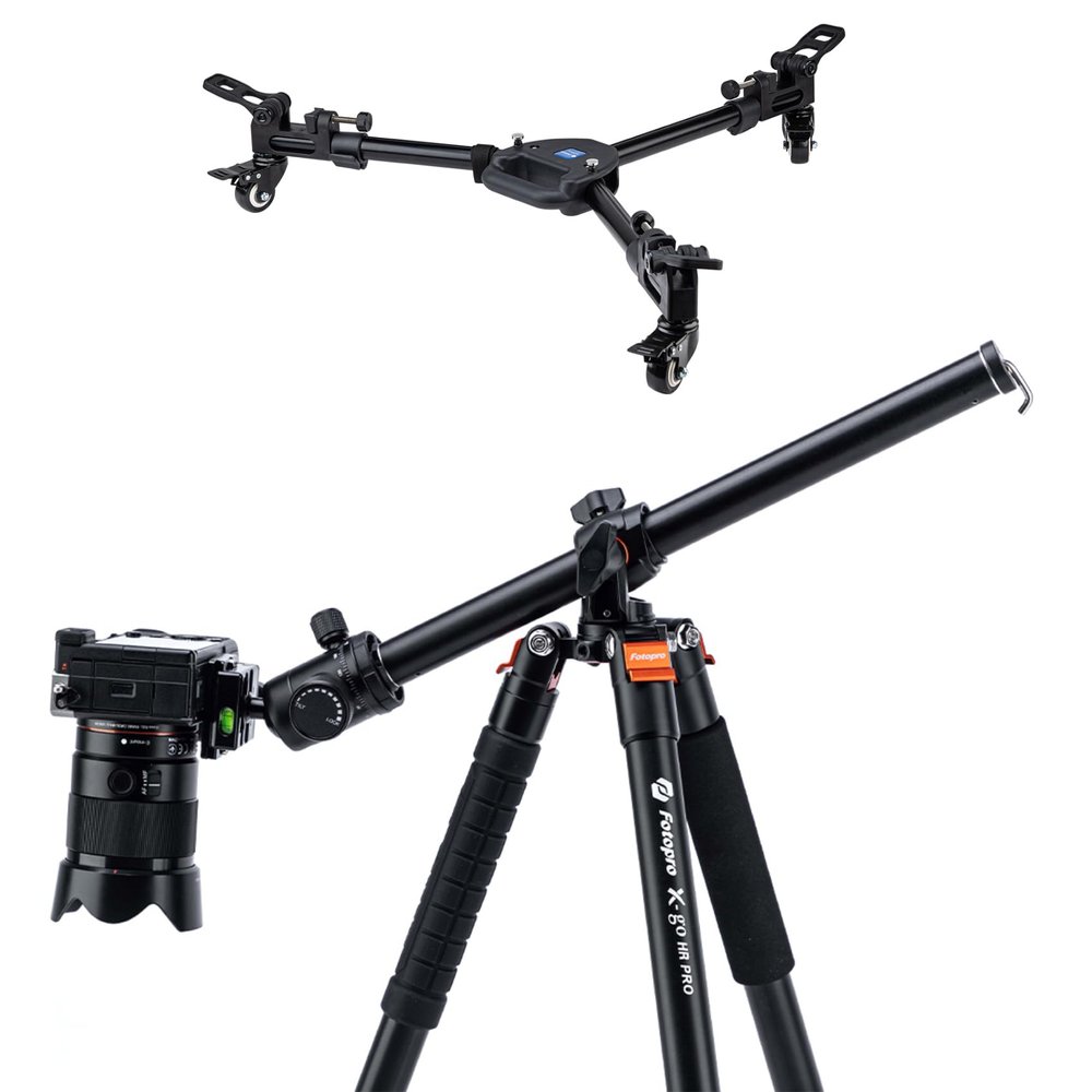 Fotopro Horizontal Tripod Bundle with Tripod Dolly