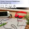 Yunsailing 30 Pack Bulk Over Ear Headphones Set On Ear Headsets Earphones with Adjustable Headband and 3.5mm Plug for Group Learning, Computer Lab, Library, Online Lesson (Vivid Color) view 4